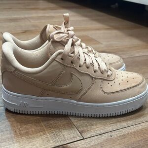Nike Tan Suede Air Force 1 Low Sneakers
